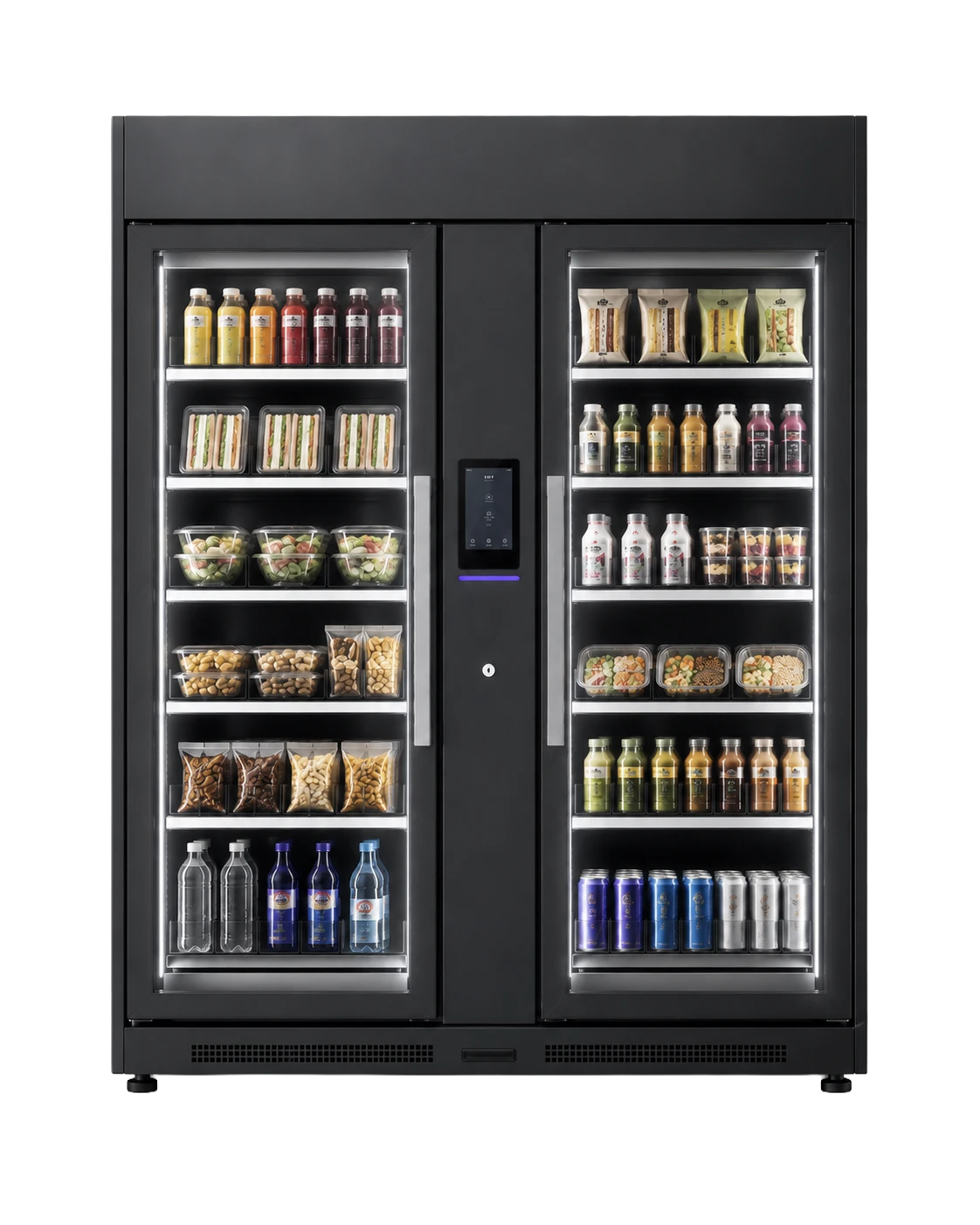 MatchBox L Smart-Vending-Automat mit zwei Verkaufsbereichen in Frontalansicht